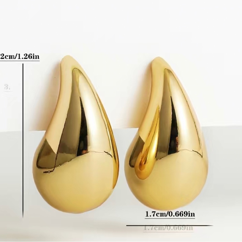 Large Drop Earrings Bottega inspired - Picture 3 of 4